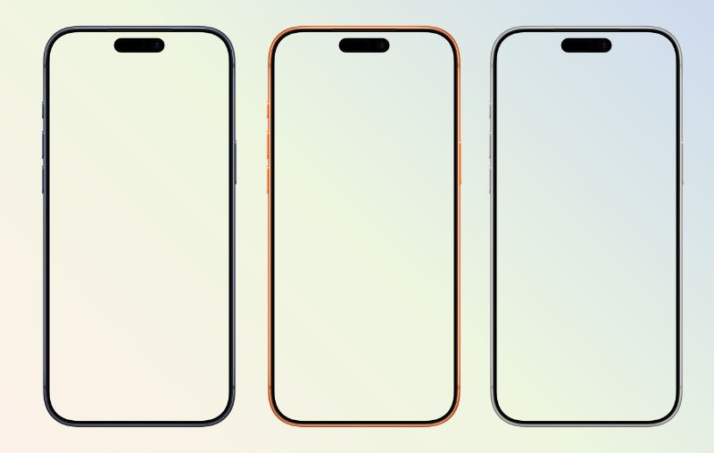 Preview of the new iPhone 17 mockup frames